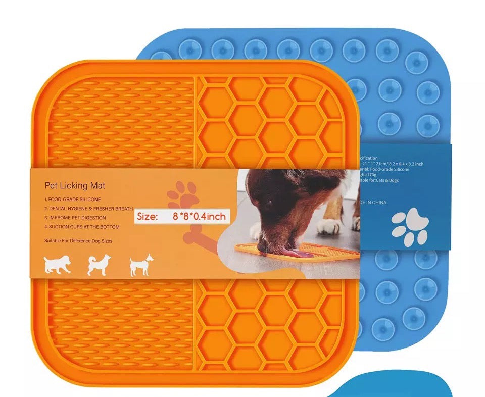 Mat For Dogs Cats Slow Food Bowls New Pet Dog Feeding Food Bowl Silicone Dog Feeding Lick Pad Dog Slow Feeders Treat Dispensing PAWSOME PETS