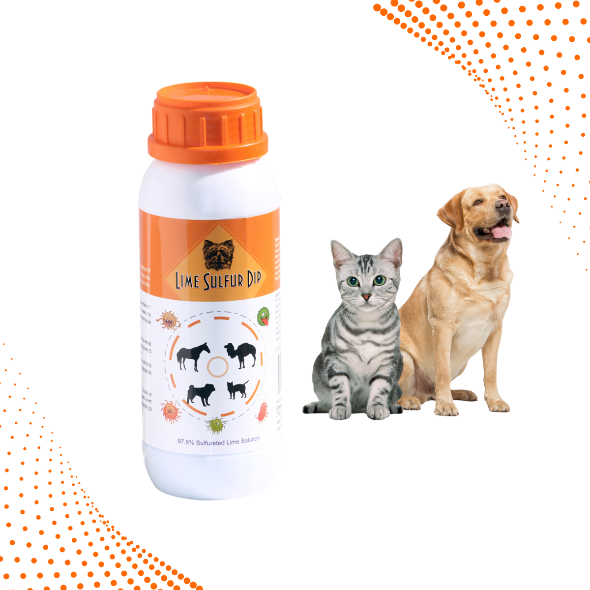 Lime Sulfur Dip – Concentrated Sulfur Solution for Itchy Skin, Mange, Ringworm & Dermatitis – Safe for Dogs, Cats, Horses, and Livestock Healthy Paw Life