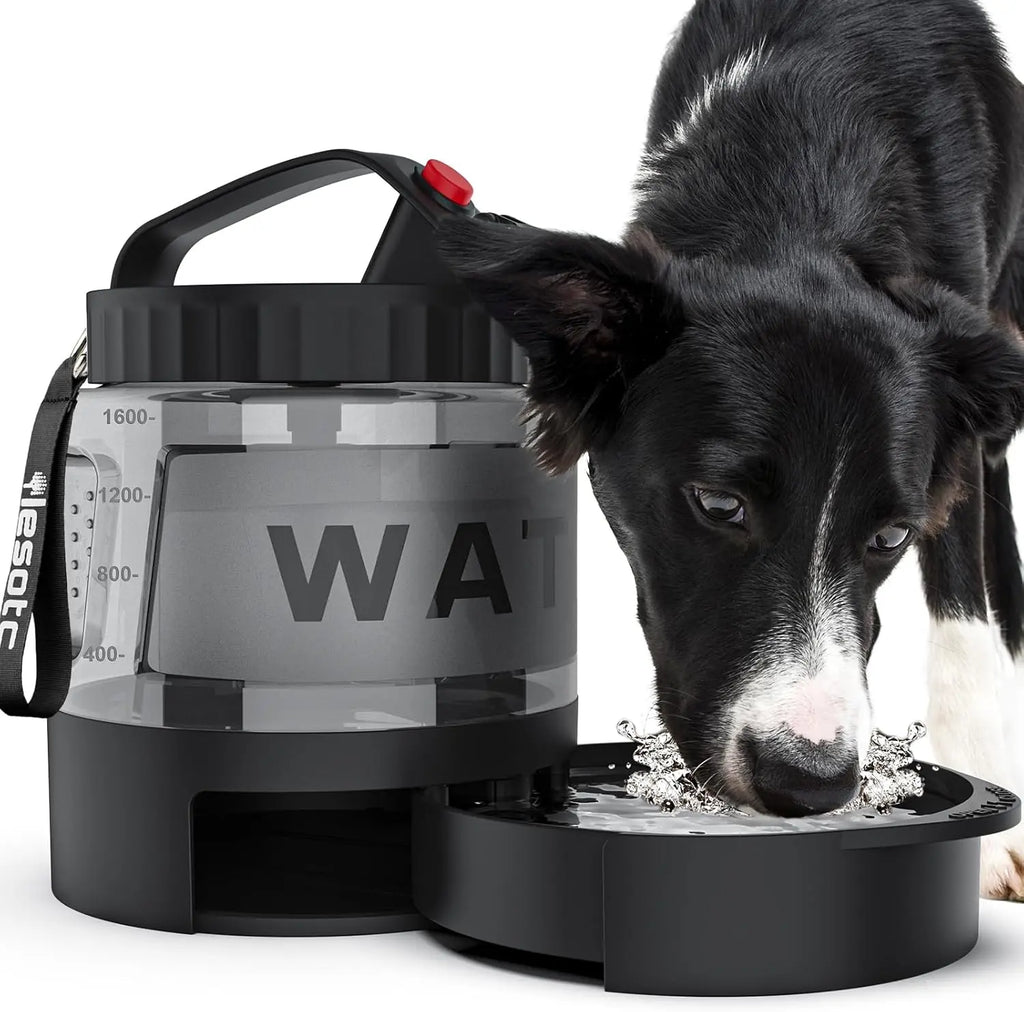 56oz Portable Large Dog Travel Water Bowl Dispenser LESOTC Pet Products