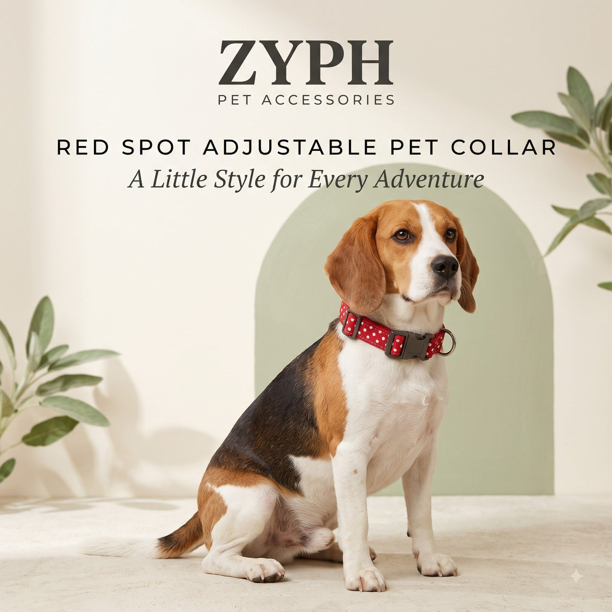 Red Spot Adjustable Pet Collar Pawsomepetsnewyork