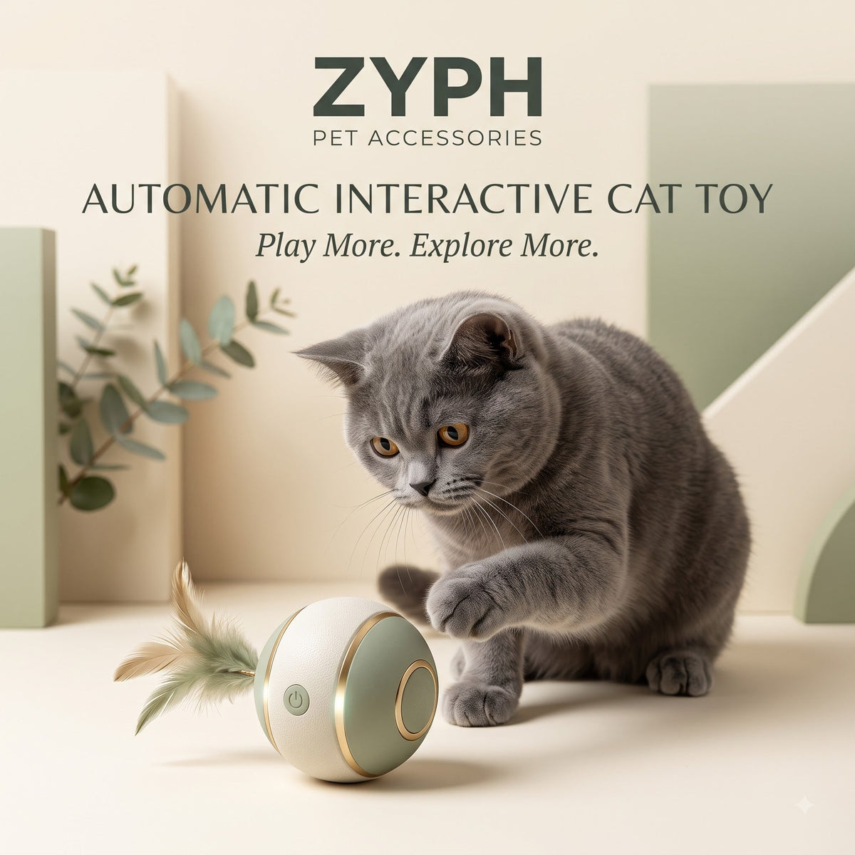 Automatic Interactive Cat Toy Ball LESOTC Pet Products