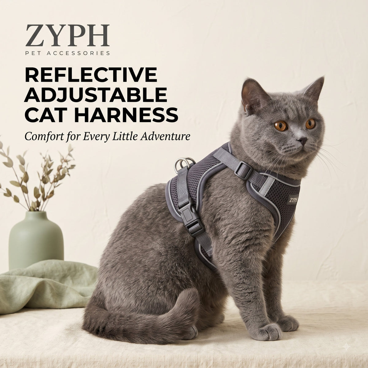 Reflective Adjustable Pet Harness LESOTC Pet Products