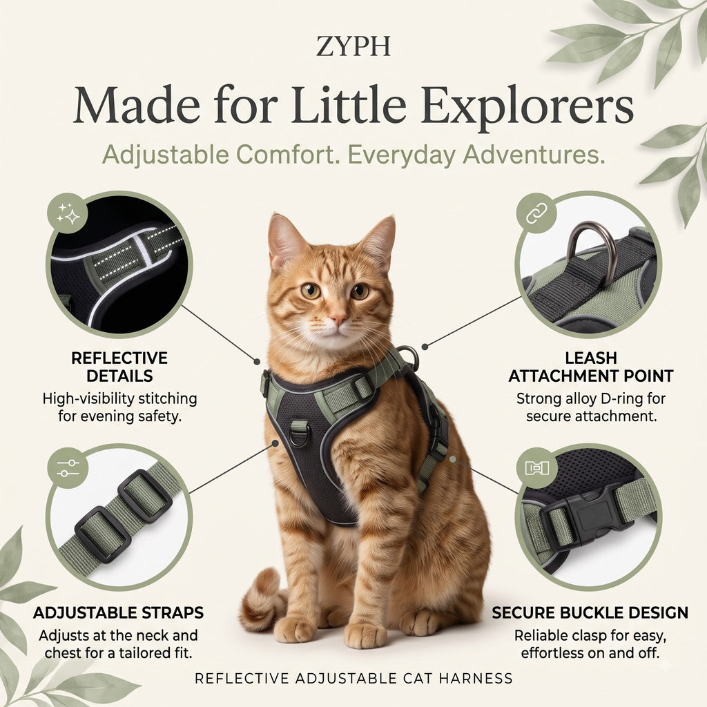 Reflective Adjustable Pet Harness LESOTC Pet Products