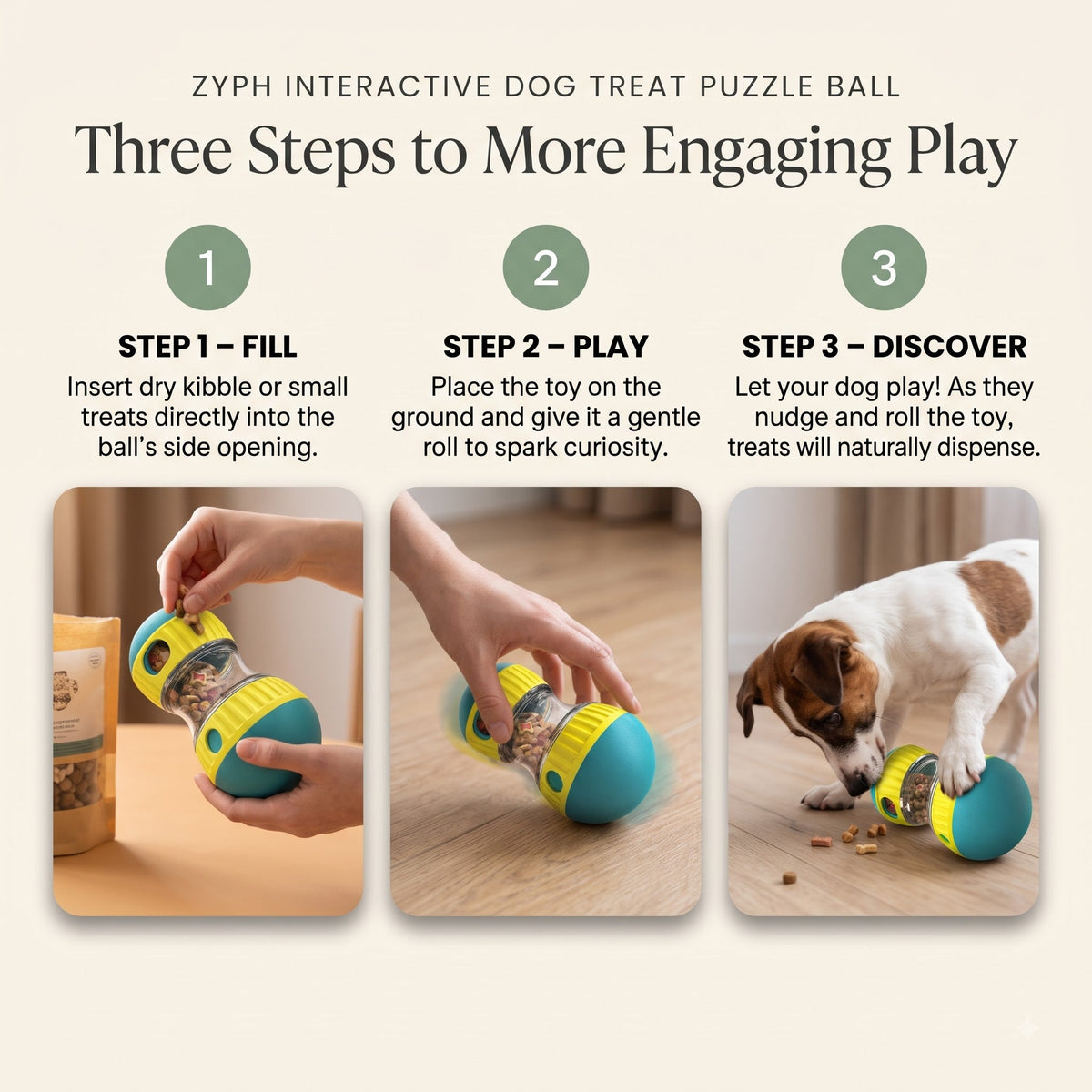 Interactive Dog Treat Puzzle Ball Selvanelle