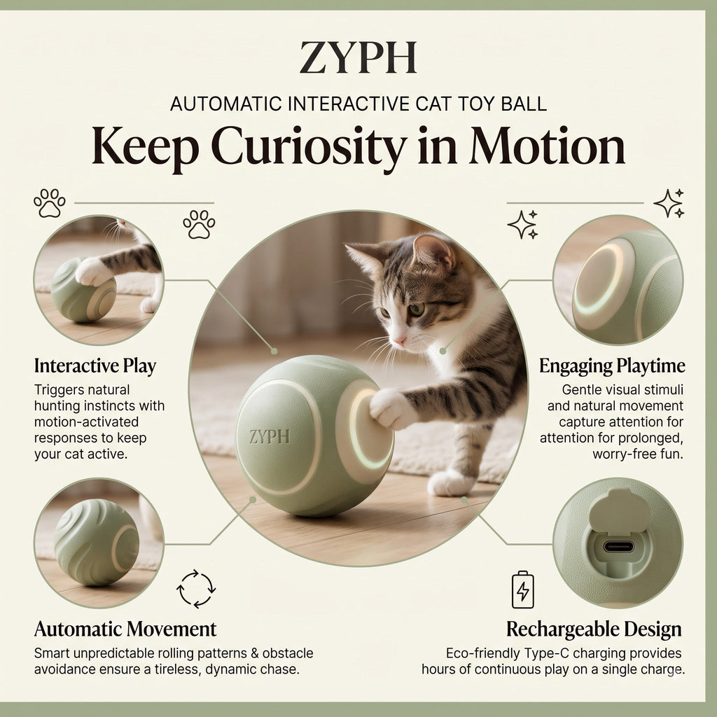 Automatic Interactive Cat Toy Ball LESOTC Pet Products