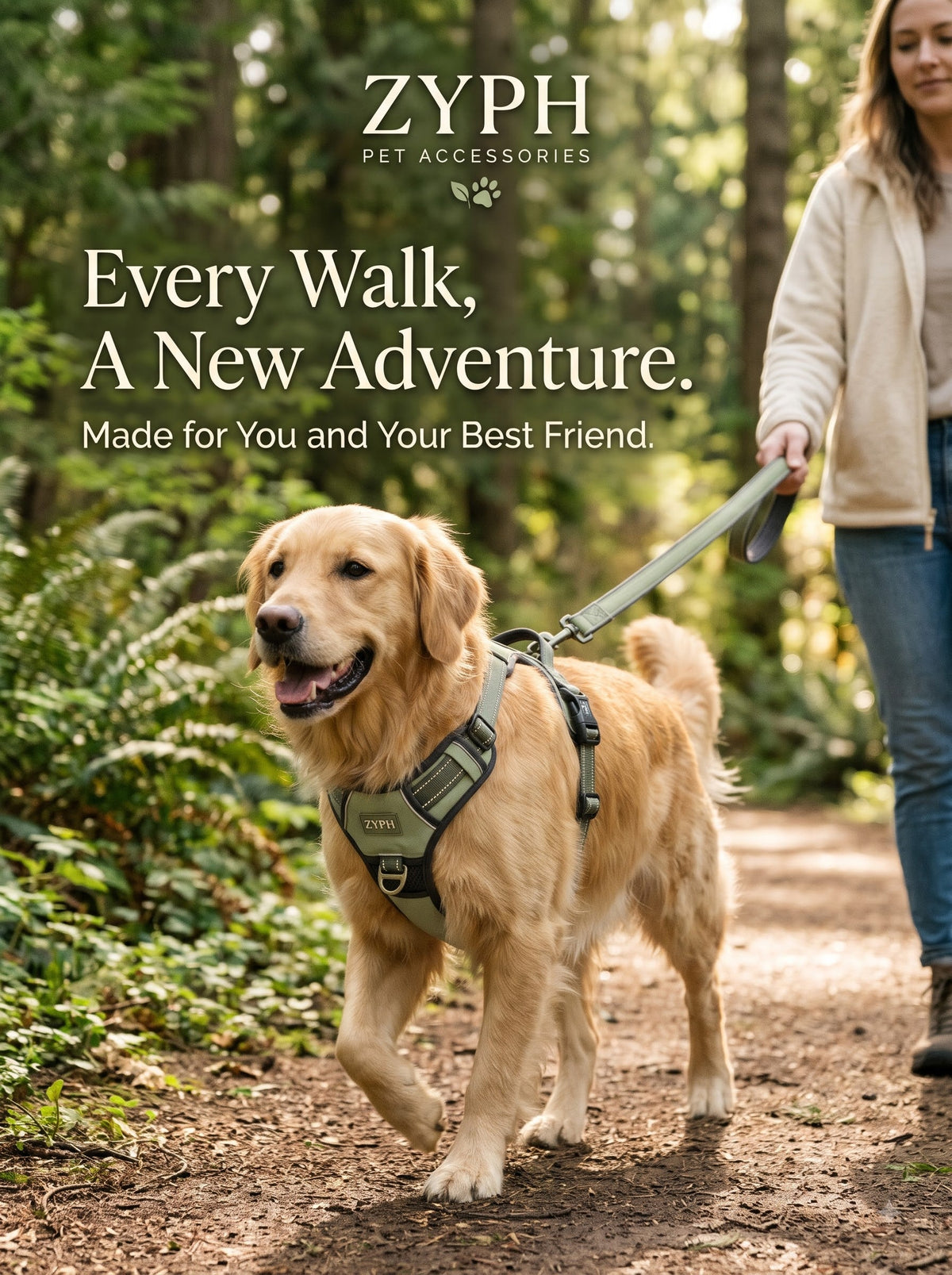 Reflective No-Pull Dog Harness LESOTC Pet Products