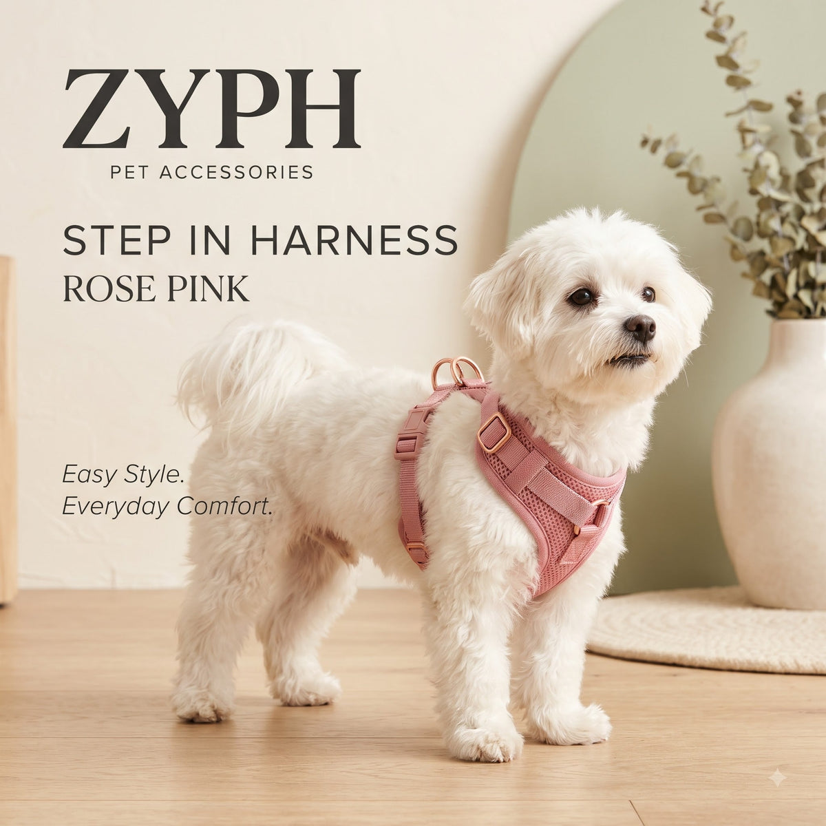 STEP IN HARNESS - ROSE PINK PAWSOME PETS