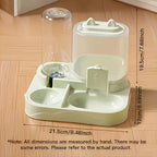 2-in-1 Large Pet Feeder & Water Dispenser, Dry Wet Separation, Durable Plastic, Transparent, No Battery, For Cats Dogs Travel Selvanelle