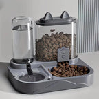 2-in-1 Large Pet Feeder & Water Dispenser, Dry Wet Separation, Durable Plastic, Transparent, No Battery, For Cats Dogs Travel Selvanelle