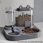 2-in-1 Large Pet Feeder & Water Dispenser, Dry Wet Separation, Durable Plastic, Transparent, No Battery, For Cats Dogs Travel Selvanelle