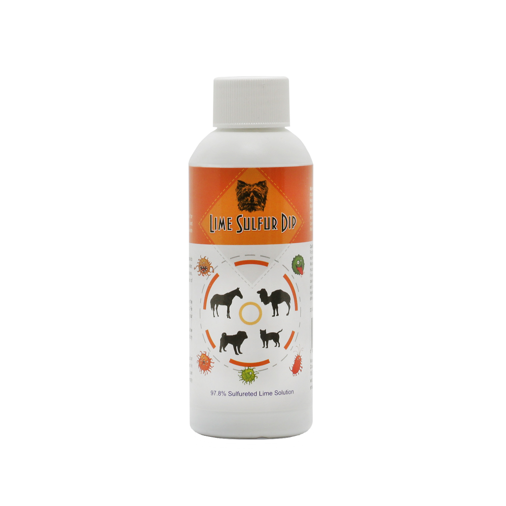 Lime Sulfur Dip – Concentrated Sulfur Solution for Itchy Skin, Mange, Ringworm & Dermatitis – Safe for Dogs, Cats, Horses, and Livestock Healthy Paw Life